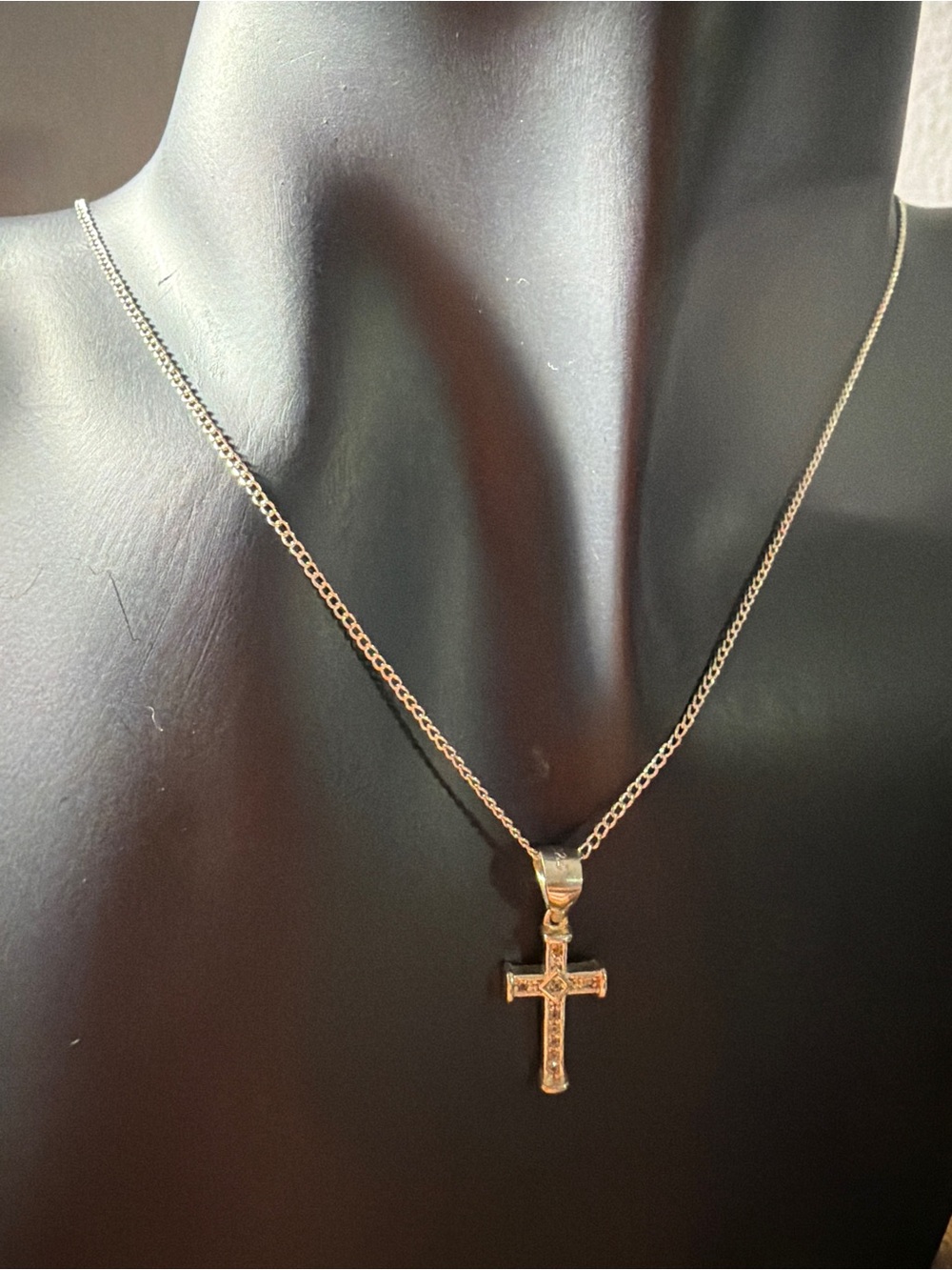 Cross necklace 18”